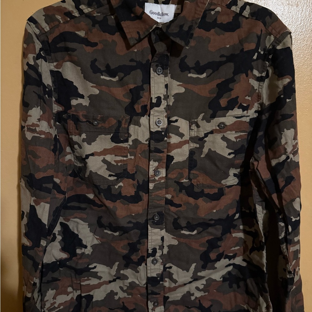 Goodfellow & Co Multicolor Camouflage Shirt medium